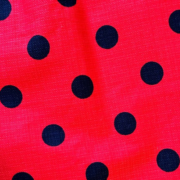 NEW J. Crew Red Dress with Navy Polka Dots - Picture 5 of 7